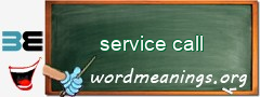WordMeaning blackboard for service call